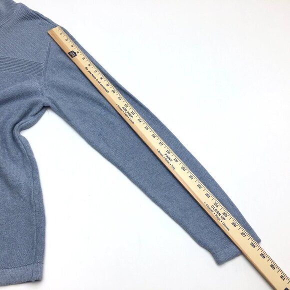 NEW Flag & Anthem Men's Blue 1/4 Zip Sweater Cotton size Small Read Desc. - Picture 6 of 10